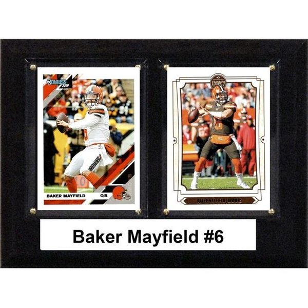 Williams & Son Saw & Supply C&I Collectables 68MAYFIELD 6 x 8 in. NFL Baker Mayfield Cleveland Browns Two Card Plaque 68MAYFIELD